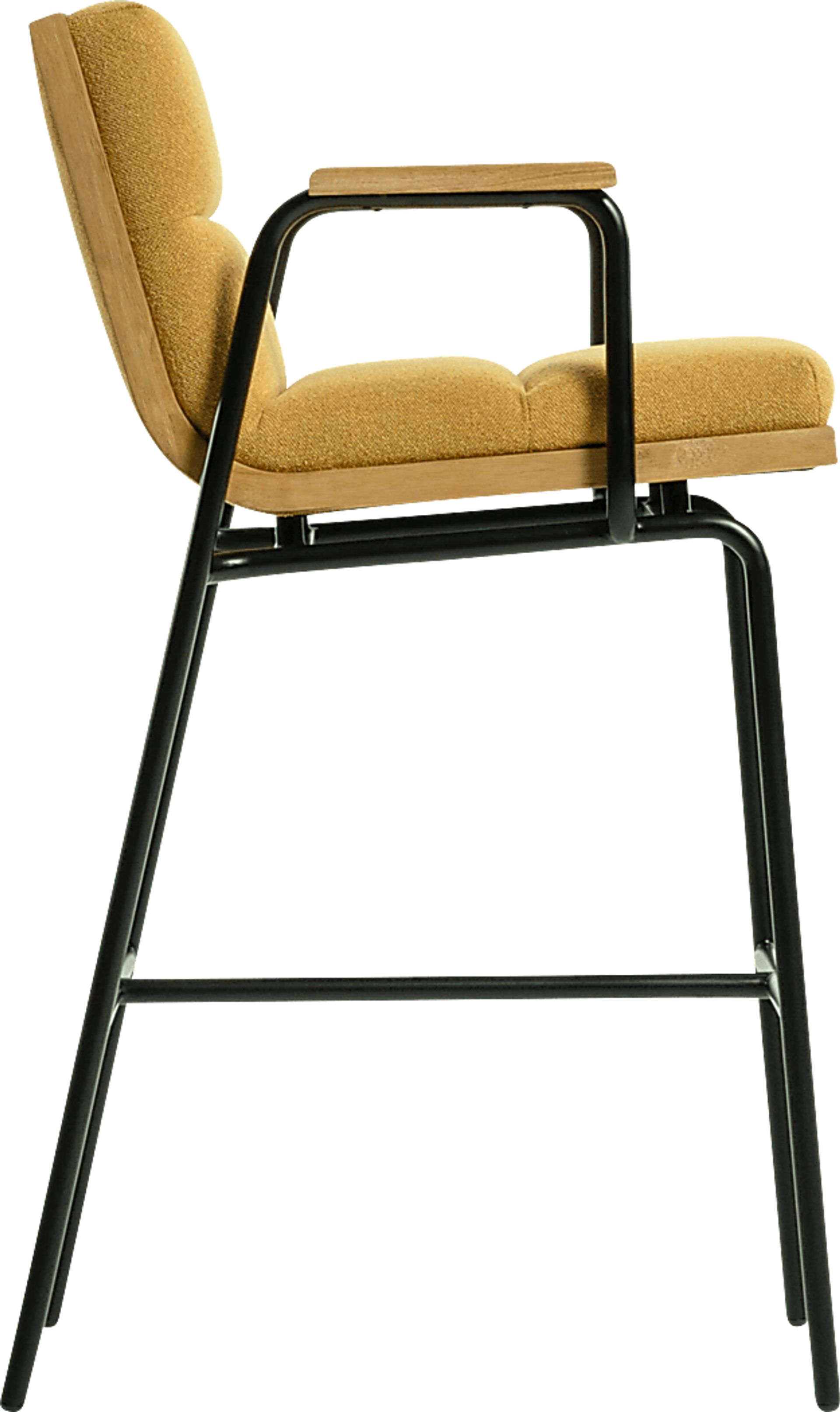 Heike Mustard Barstool - Image 3