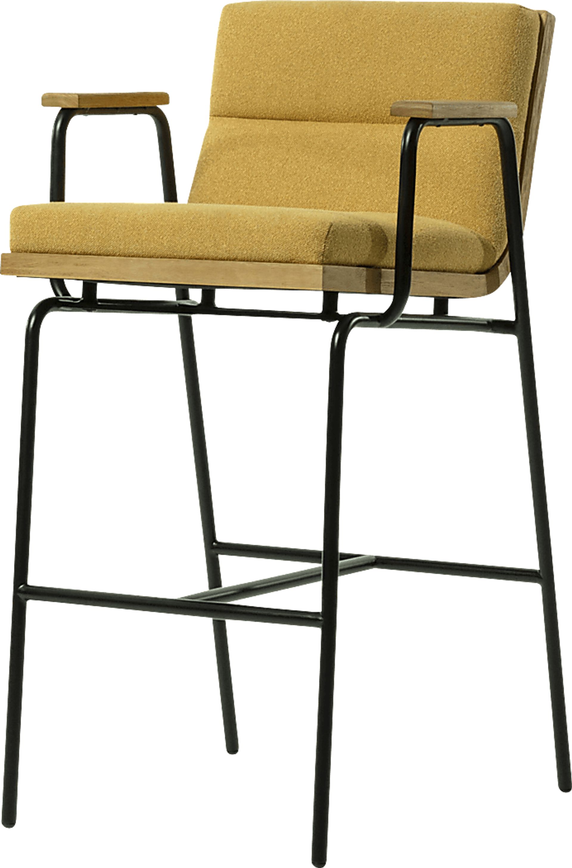 Heike Mustard Barstool - Image 1