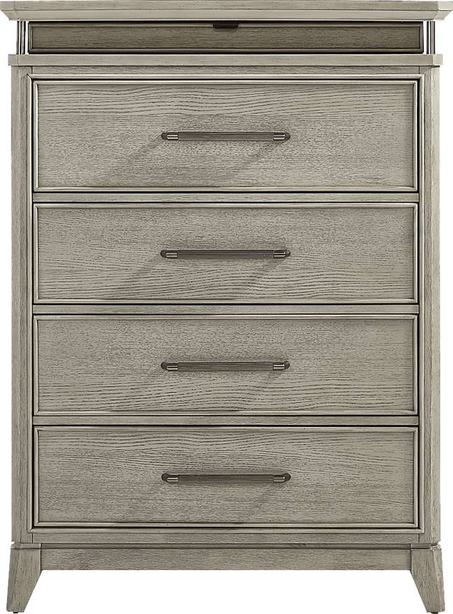 Heiress Gray 5 Pc Queen Upholstered Bedroom - Thumbnail - Image 5