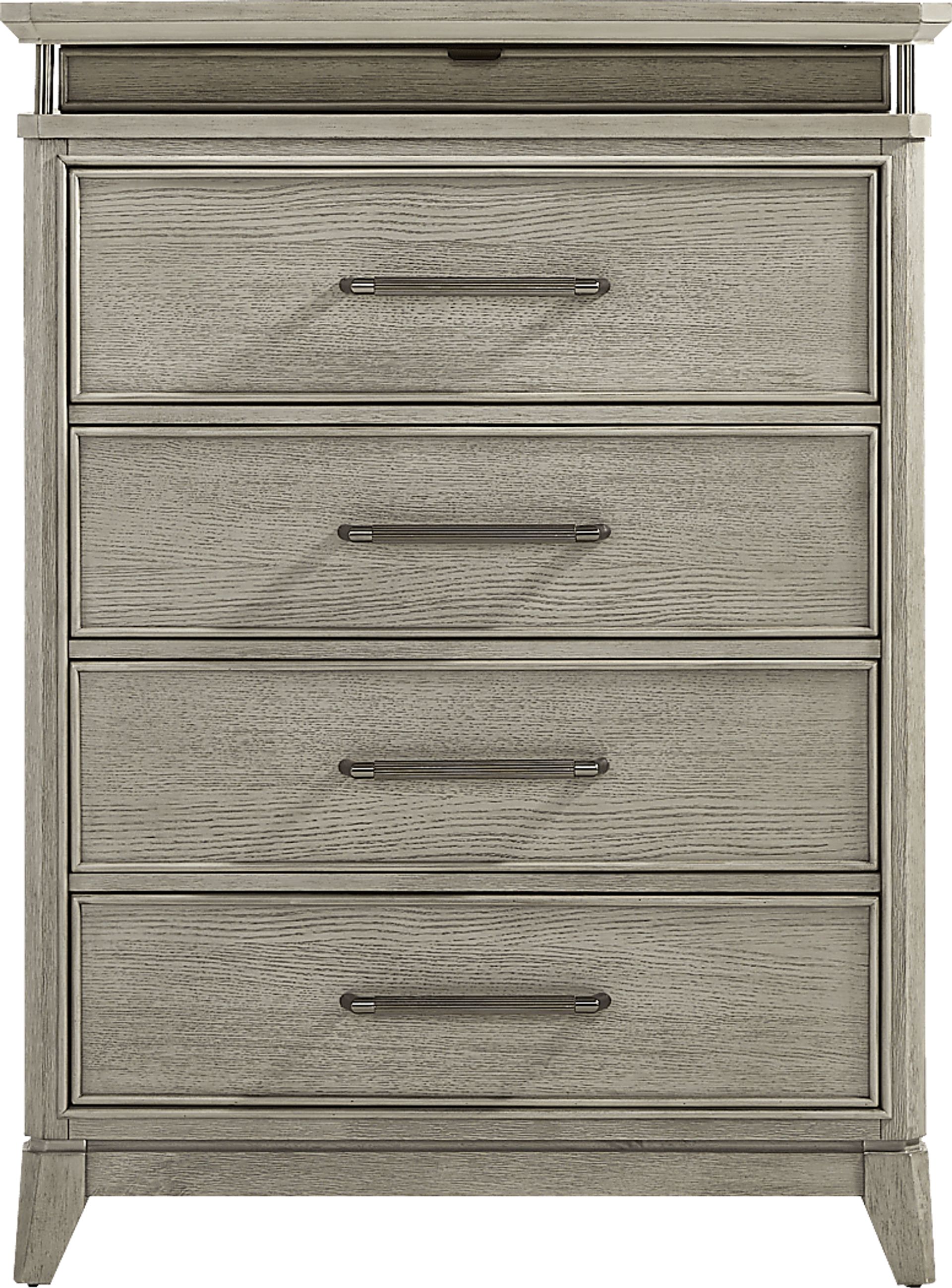 Heiress Gray 5 Pc Queen Upholstered Bedroom - Image 5