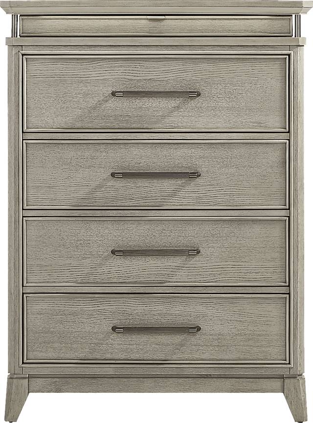 Heiress Gray 5 Pc Queen Upholstered Bedroom - Thumbnail - Image 4
