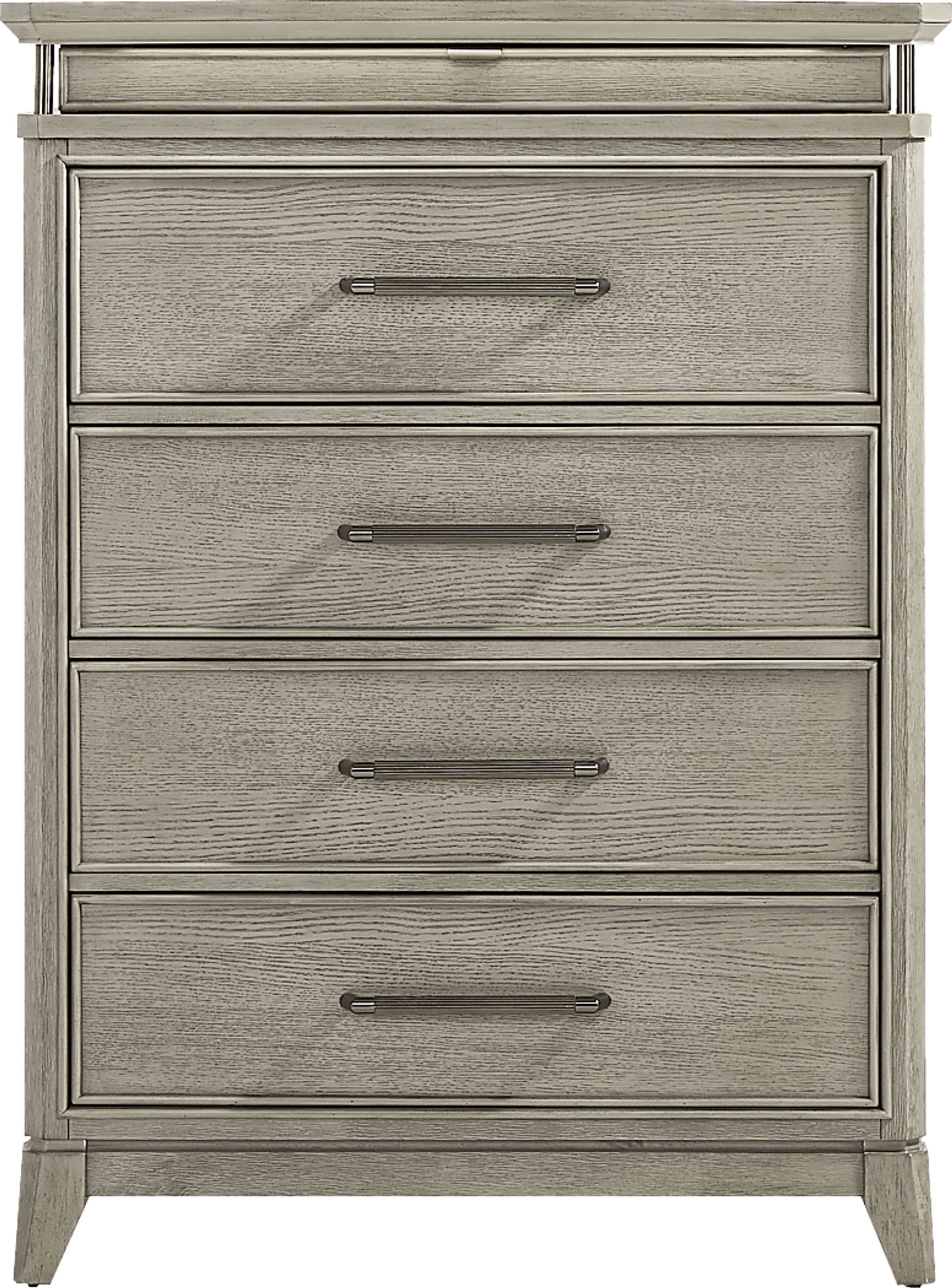 Heiress Gray 5 Pc Queen Upholstered Bedroom - Image 4