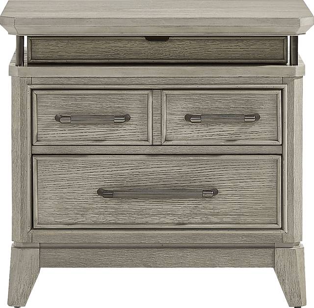 Heiress Gray 5 Pc Queen Upholstered Bedroom - Thumbnail - Image 8