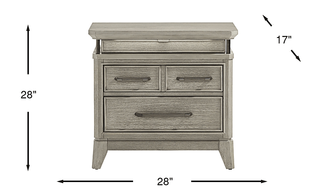 Heiress Gray Nightstand