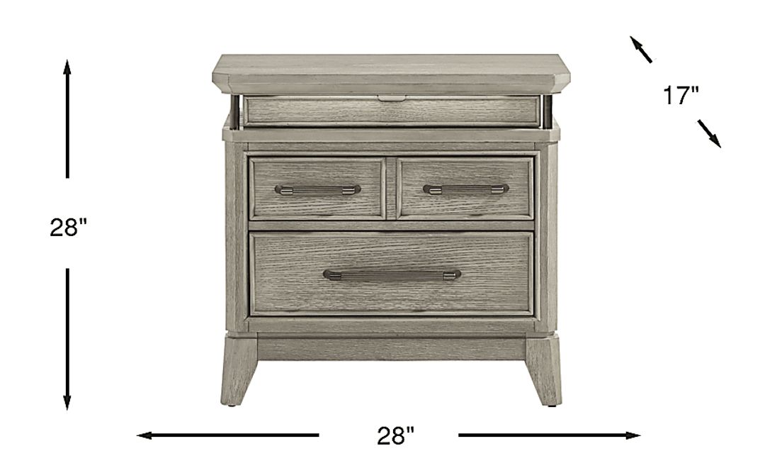 Heiress Gray Nightstand