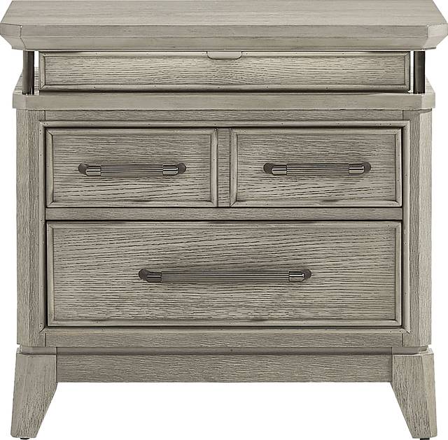 Heiress Gray 5 Pc Queen Upholstered Bedroom - Thumbnail - Image 7