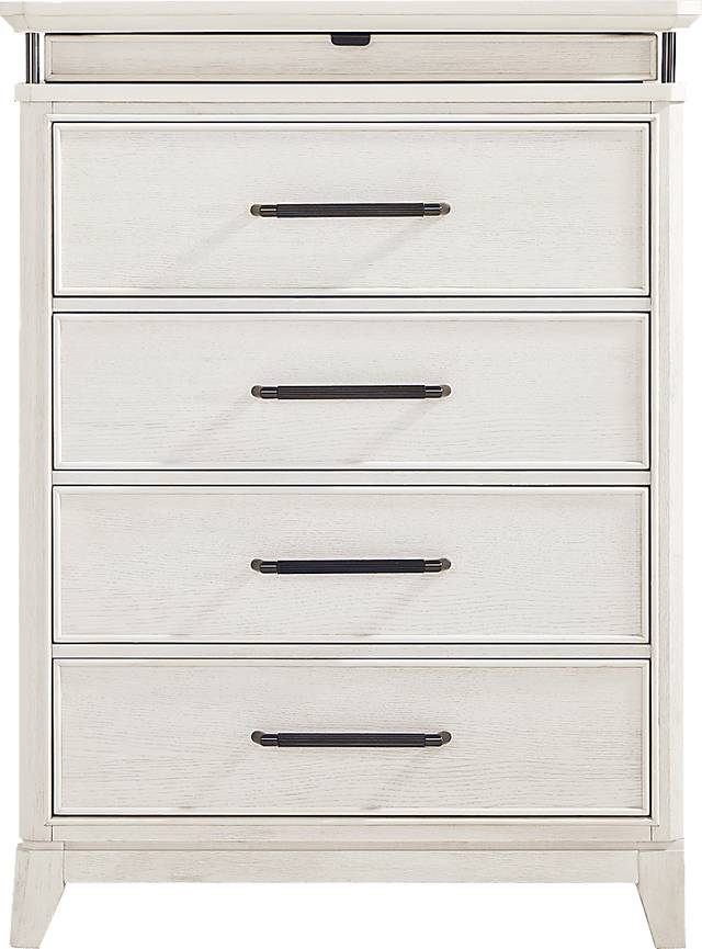 Heiress White 5 Pc Queen Upholstered Bedroom - Thumbnail - Image 5