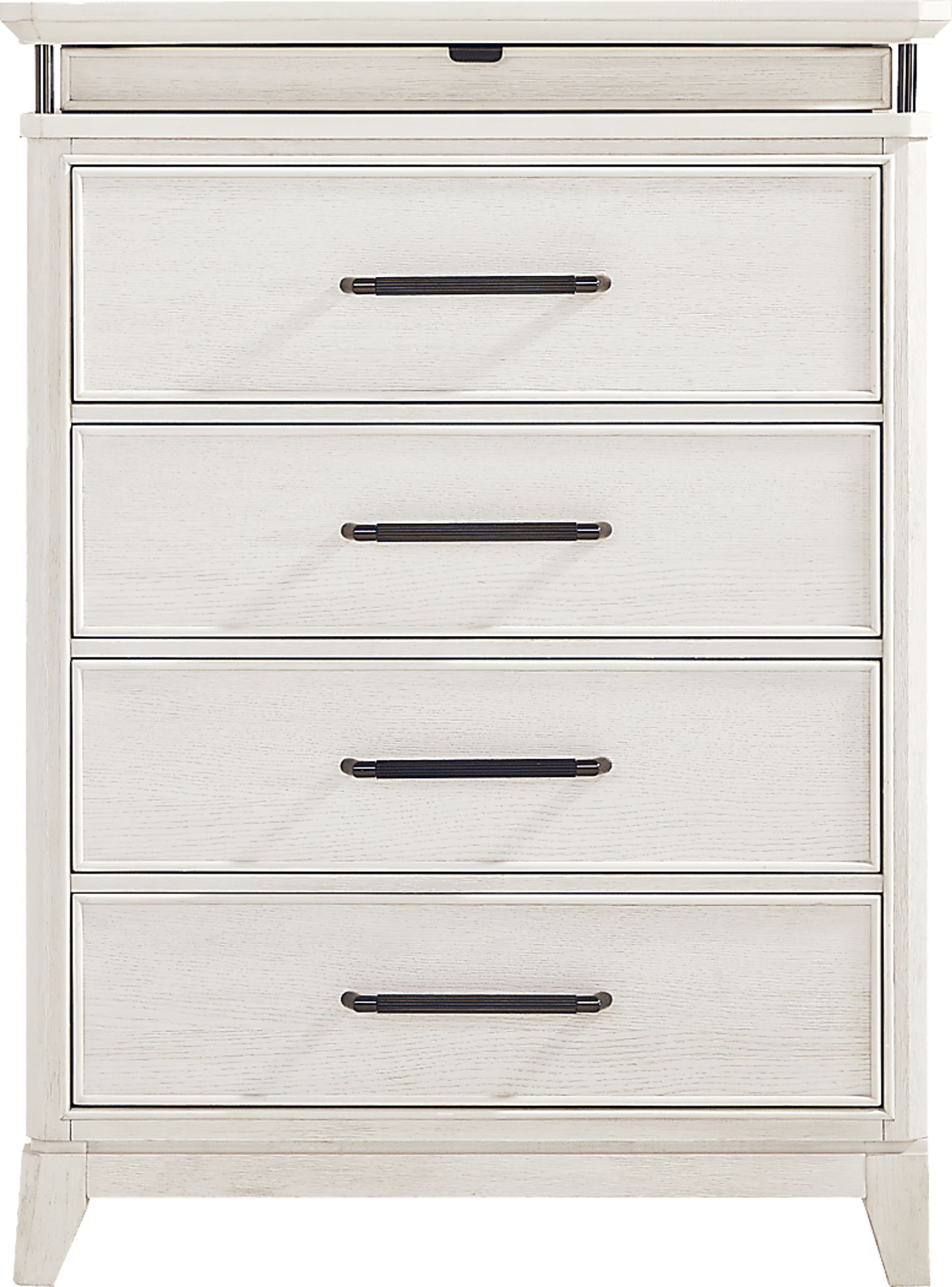Heiress White 5 Pc Queen Upholstered Bedroom - Image 5