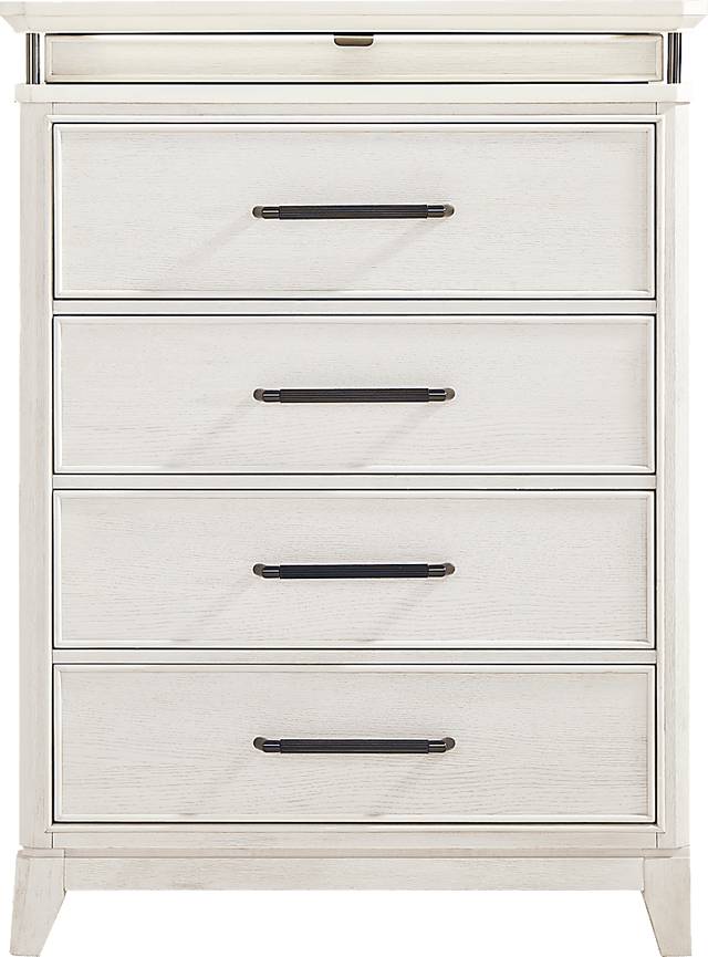 Heiress White 5 Pc Queen Upholstered Bedroom - Thumbnail - Image 4