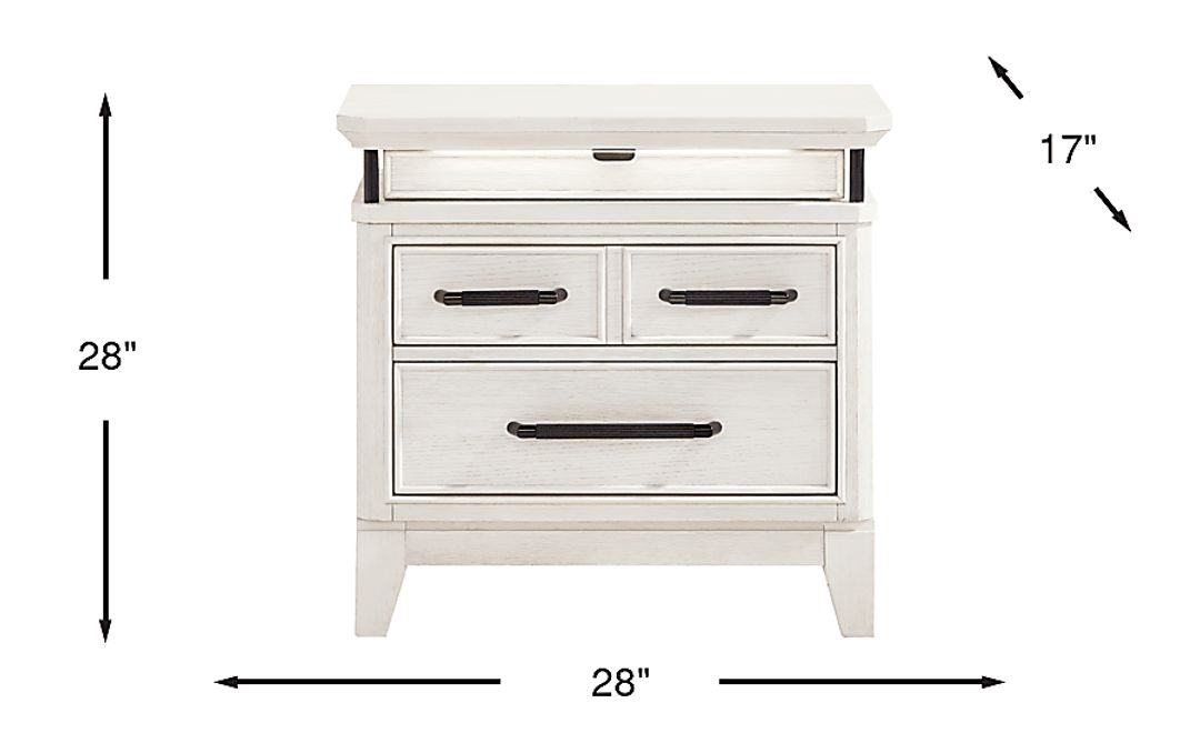 Heiress White Nightstand
