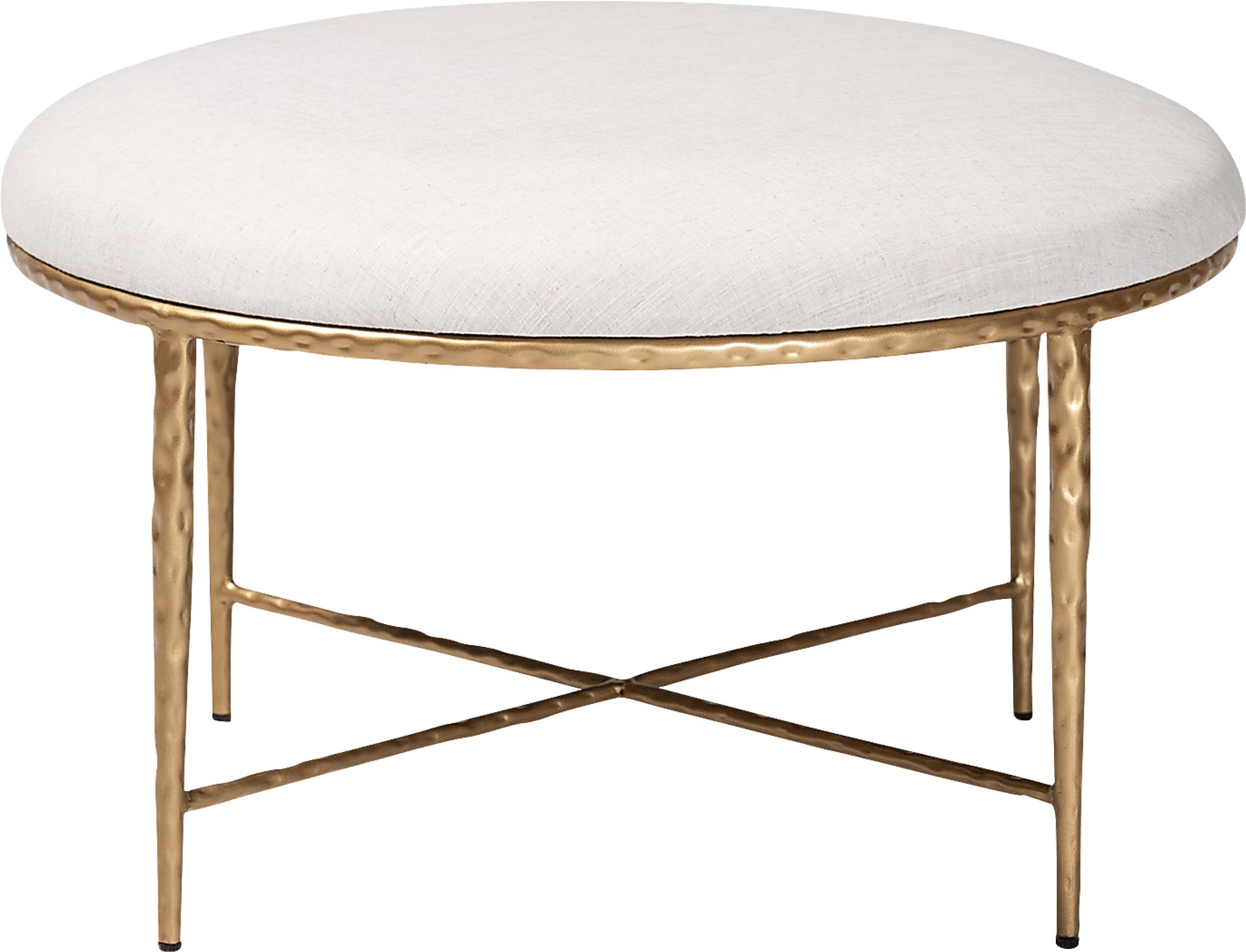 Heiro Ivory/Gold Ottoman - Image 6