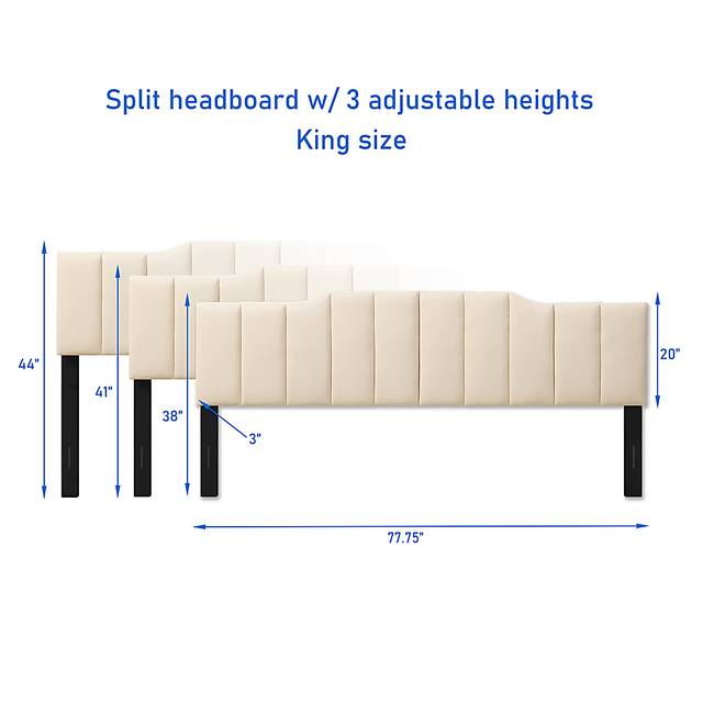Hekau Beige King Headboard - Thumbnail - Image 3