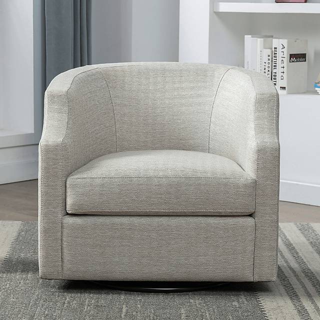 Hekau Beige Swivel Chair - Thumbnail - Image 11