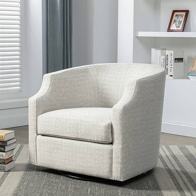 Hekau Beige Swivel Chair - Thumbnail - Image 13