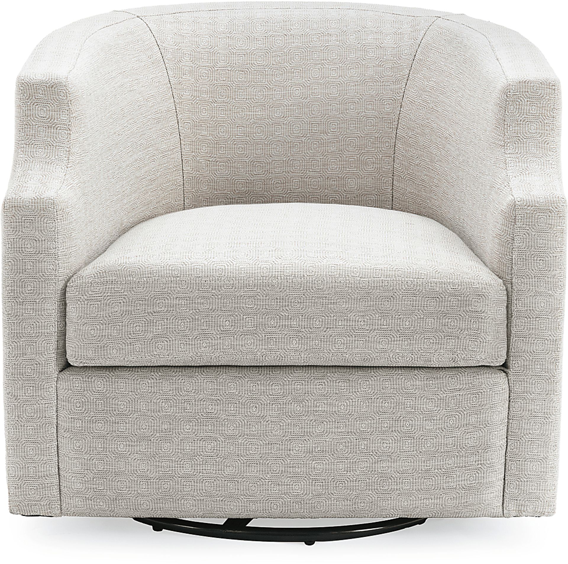 Hekau Beige Swivel Chair - Image 3