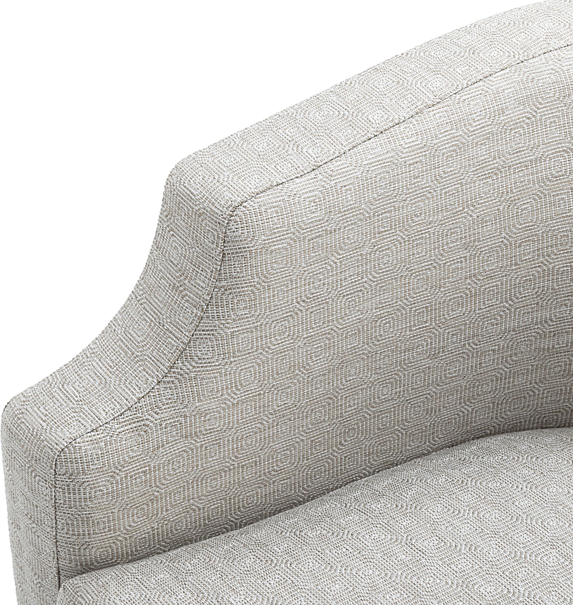 Hekau Beige Swivel Chair - Image 7