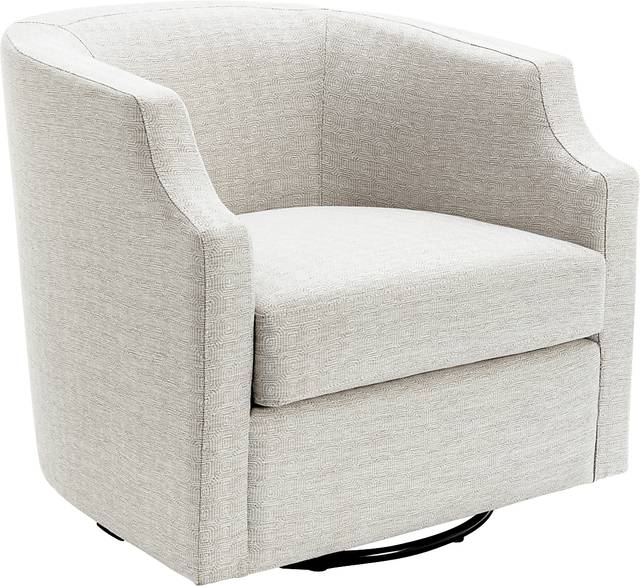 Hekau Beige Swivel Chair - Thumbnail - Image 1
