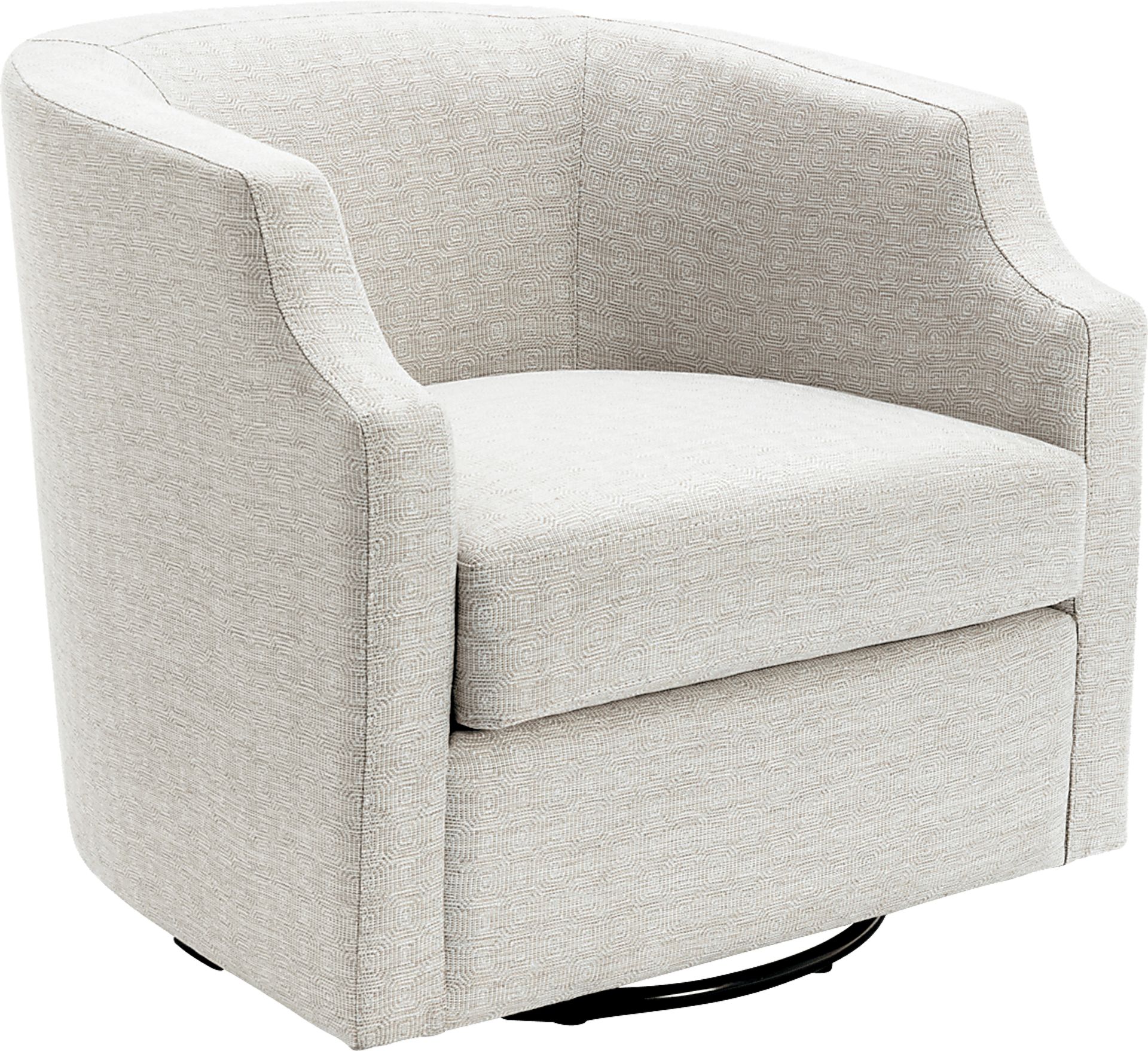 Hekau Beige Swivel Chair - Image 1
