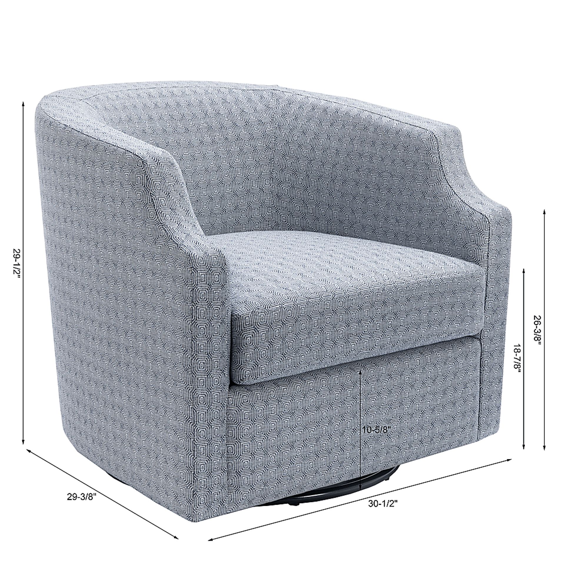 Hekau Blue Swivel Chair - Image 13