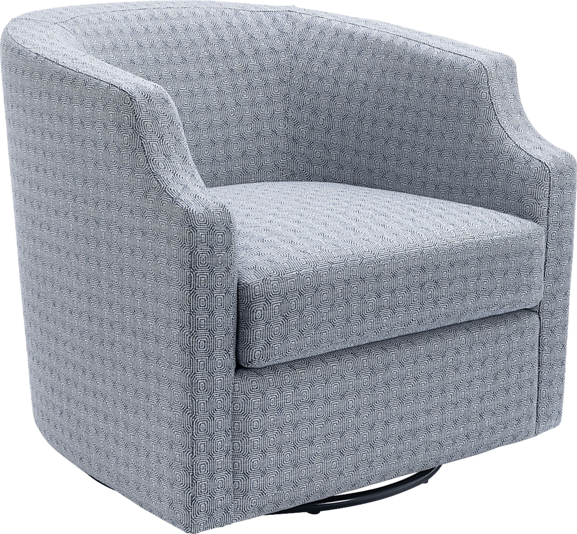 Hekau Blue Swivel Chair - Image 1