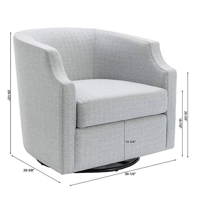 Hekau Light Blue Swivel Chair - Thumbnail - Image 12