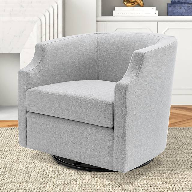 Hekau Light Blue Swivel Chair - Thumbnail - Image 13