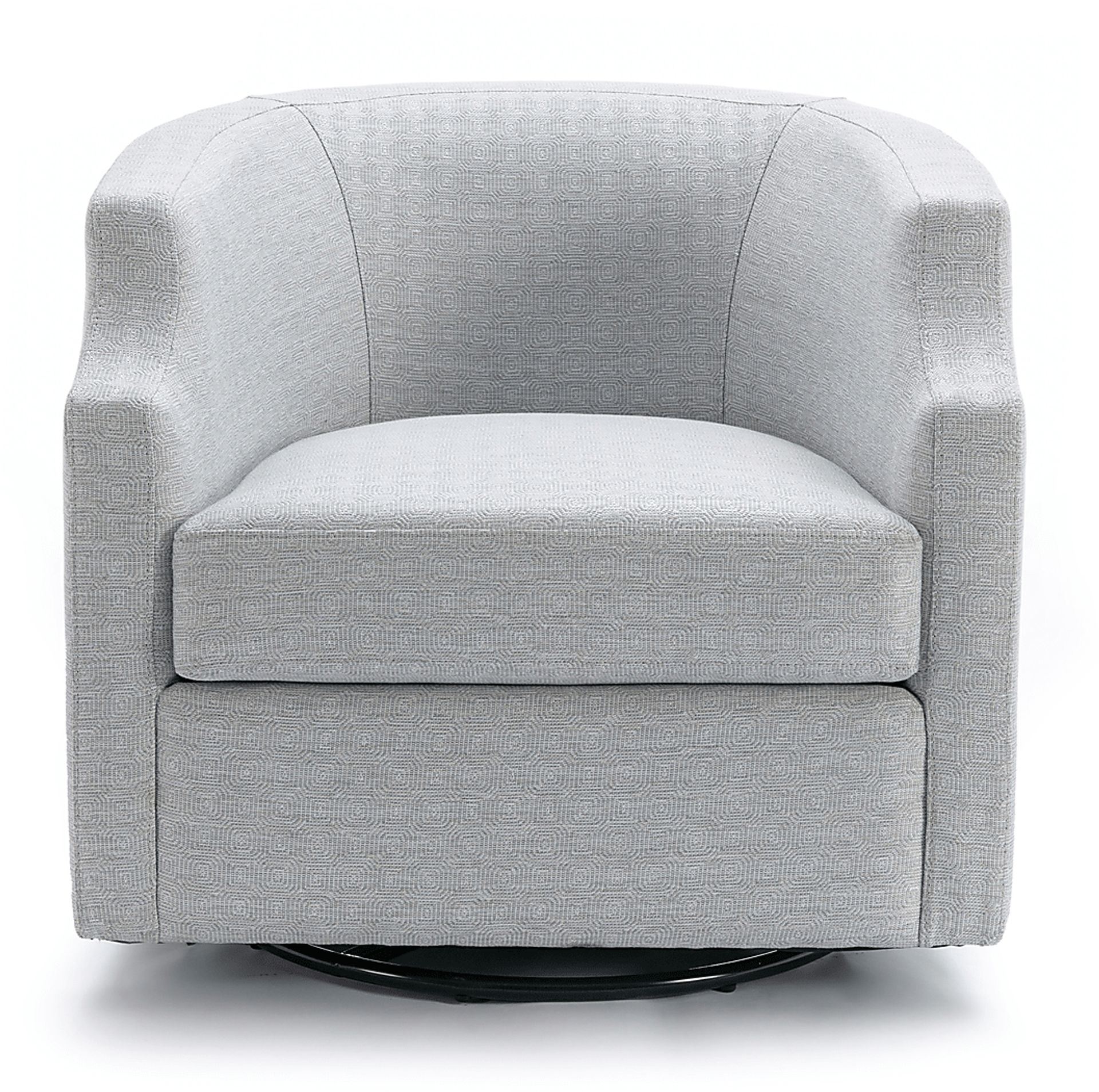 Hekau Light Blue Swivel Chair - Image 3