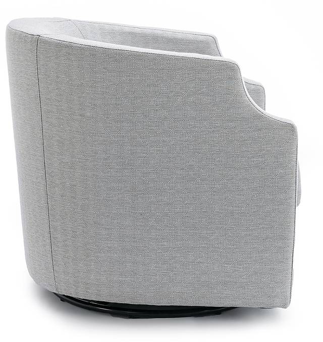Hekau Light Blue Swivel Chair - Thumbnail - Image 4