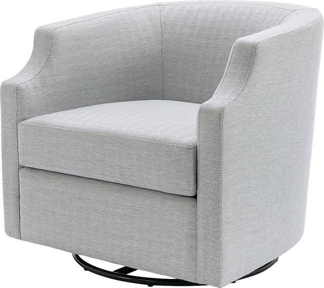 Hekau Light Blue Swivel Chair - Thumbnail - Image 1