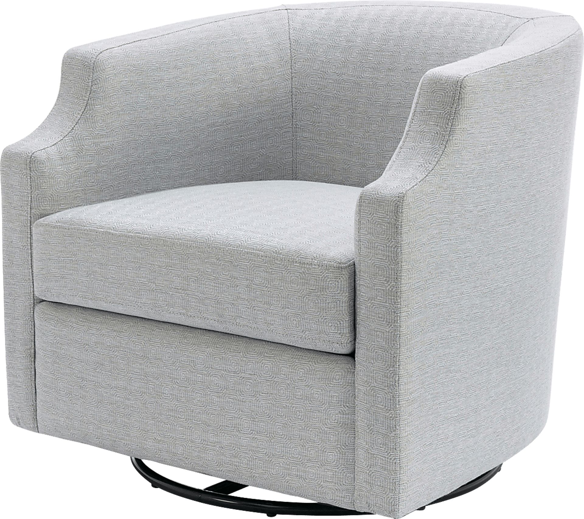 Hekau Light Blue Swivel Chair - Image 1