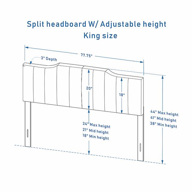 Hekau Light Gray King Headboard - Thumbnail - Image 5