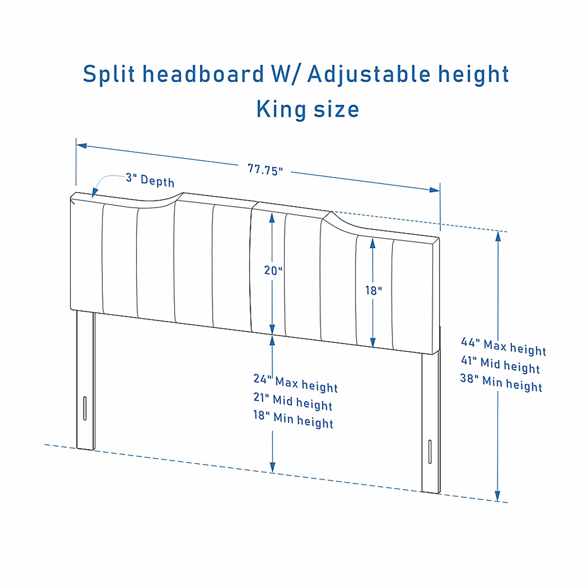 Hekau Light Gray King Headboard - Image 5