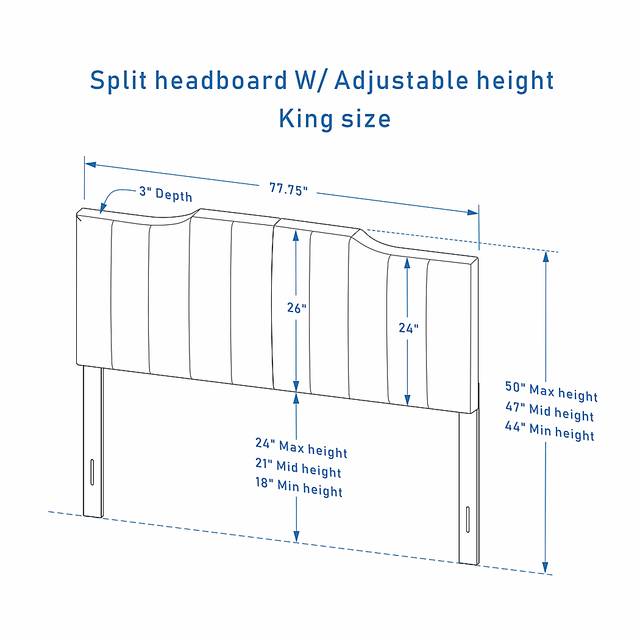 Hekau Light Gray King Headboard - Thumbnail - Image 6