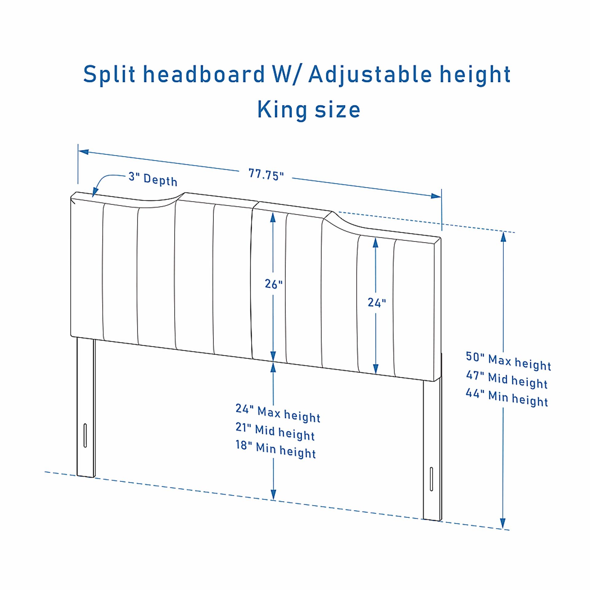 Hekau Light Gray King Headboard - Image 6