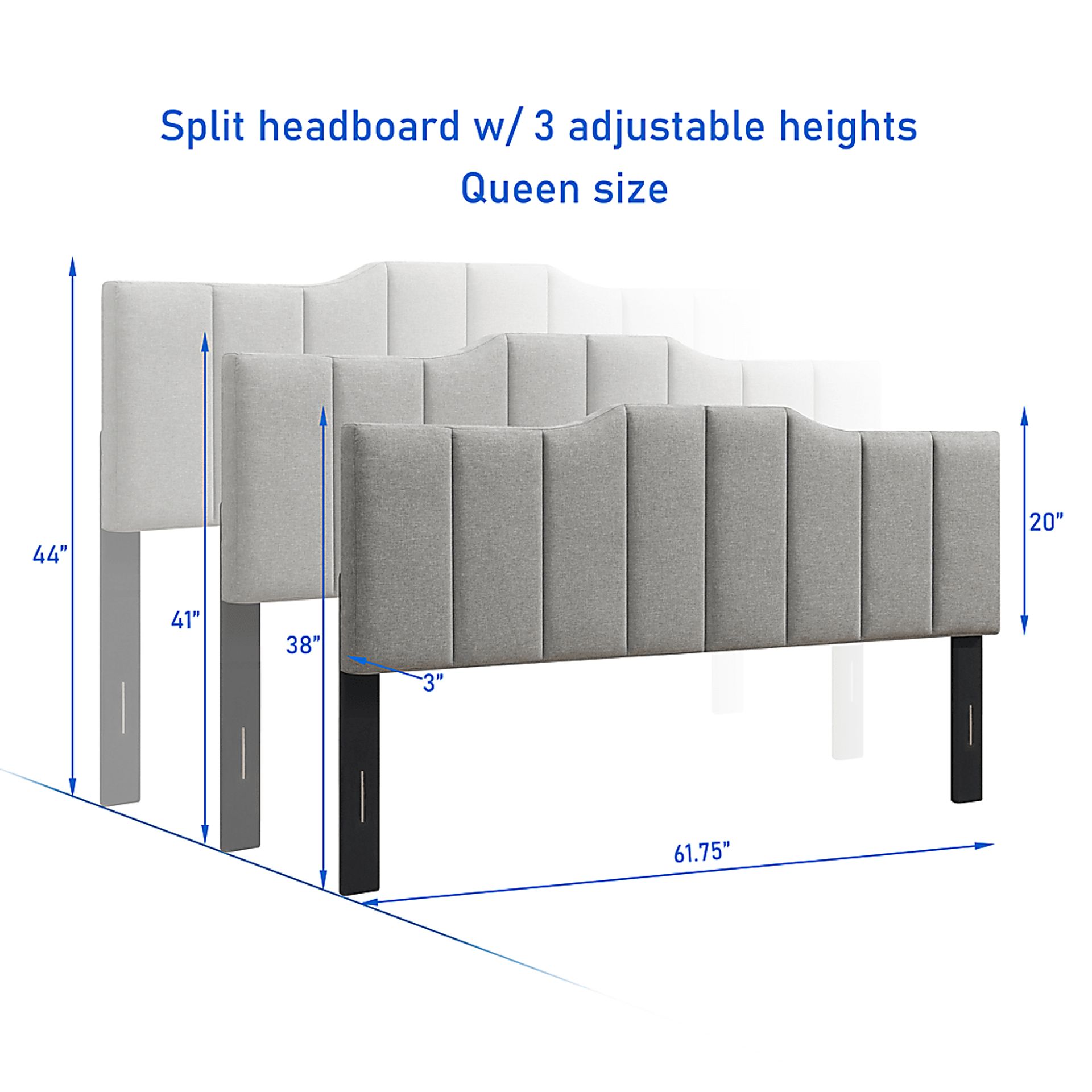 Hekau Light Gray Queen Headboard - Image 3