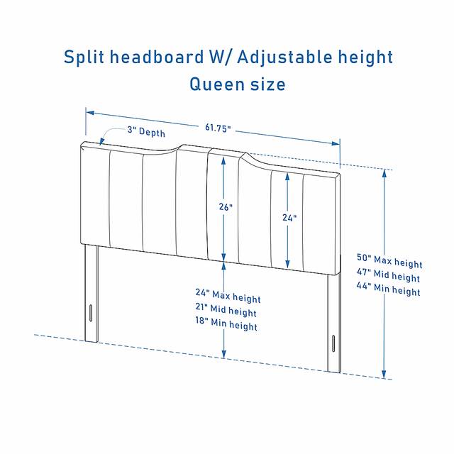 Hekau Light Gray Queen Headboard - Thumbnail - Image 6