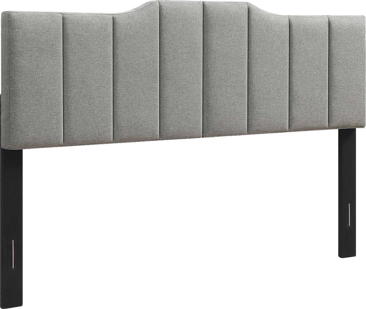 Hekau Light Gray Polyester Fabric Queen Headboard Rooms to Go