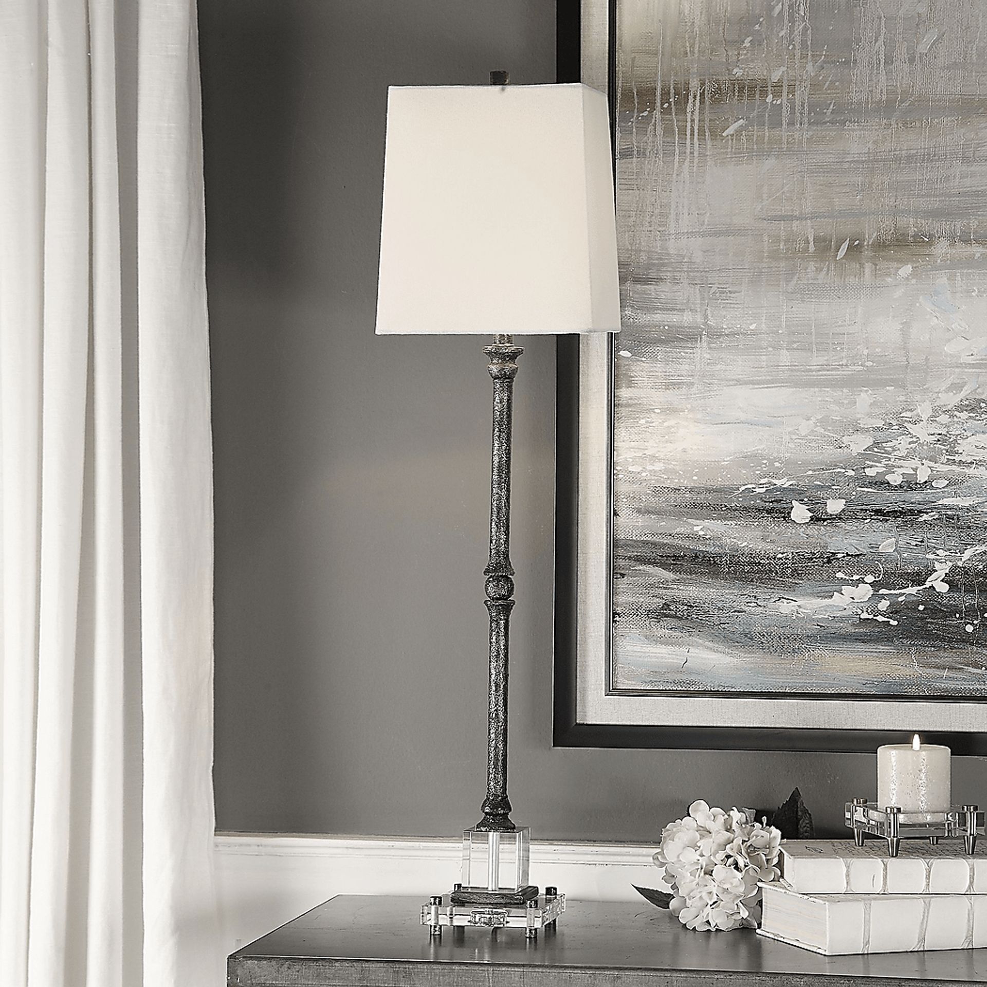 Helana Estates Silver Lamp - Image 4