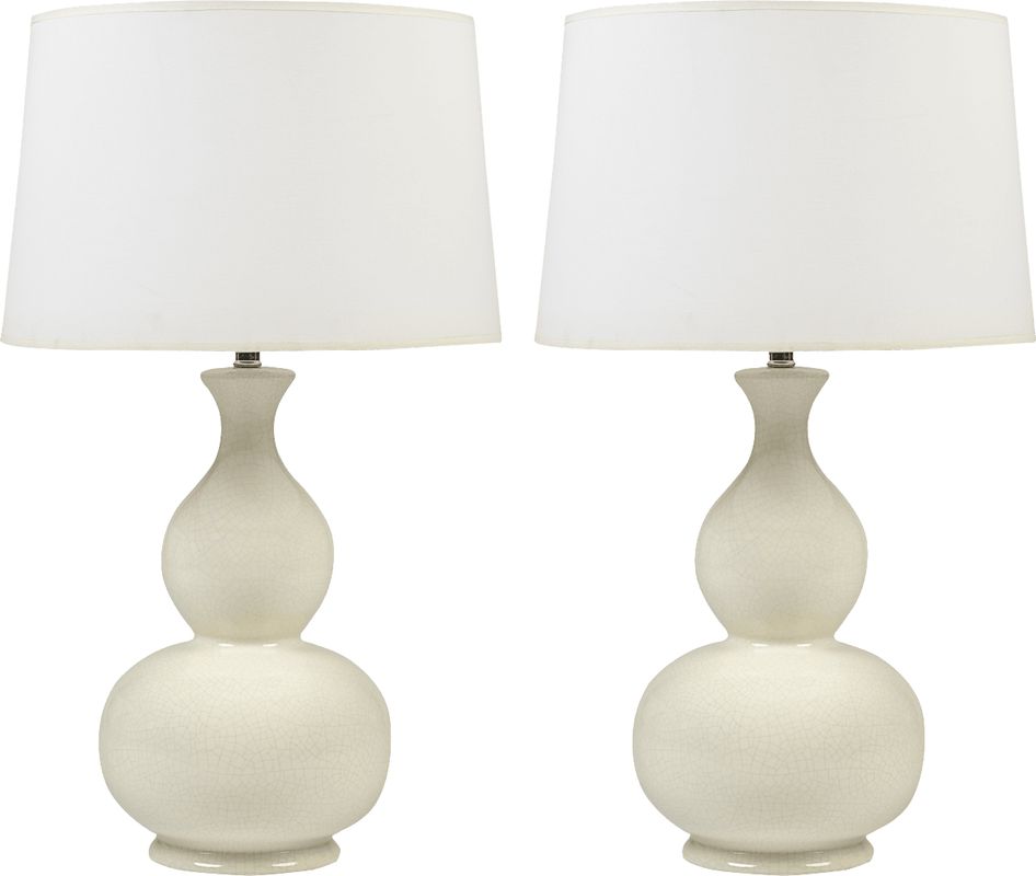 Helena Eggshell Table Lamp Set of 2