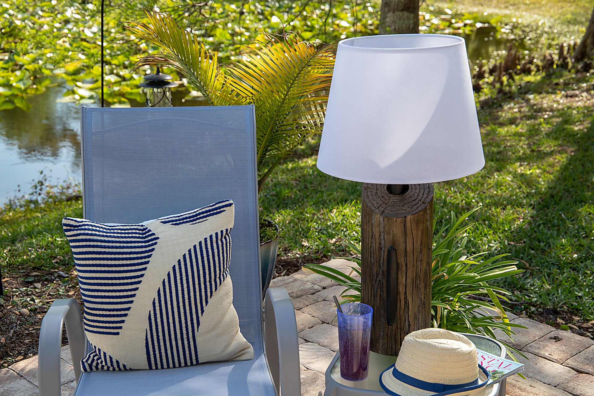 Helena Island Brown Outdoor Table Lamp - Image 3