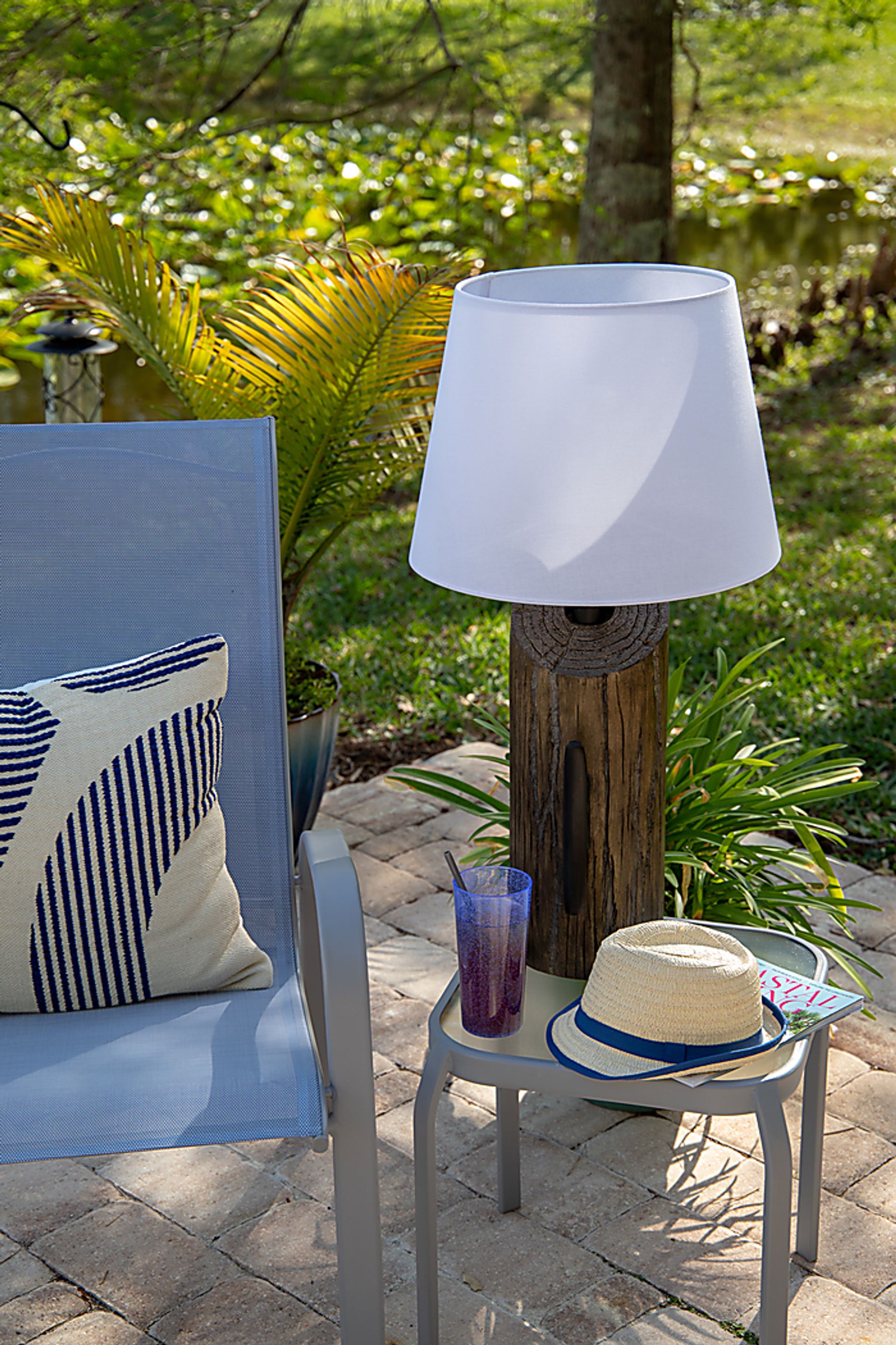 Helena Island Brown Outdoor Table Lamp - Image 4