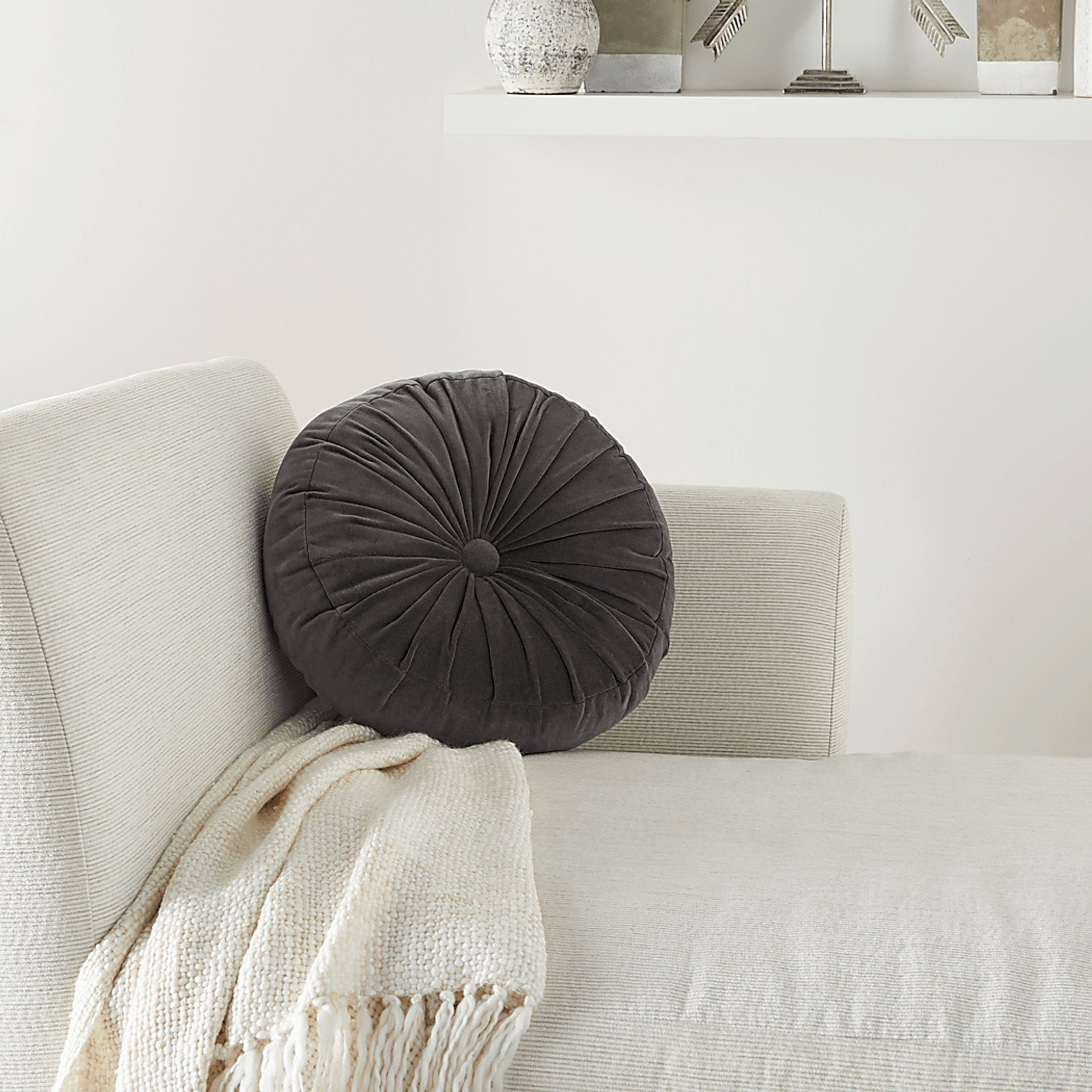 Helio Charcoal Accent Pillow - Image 3