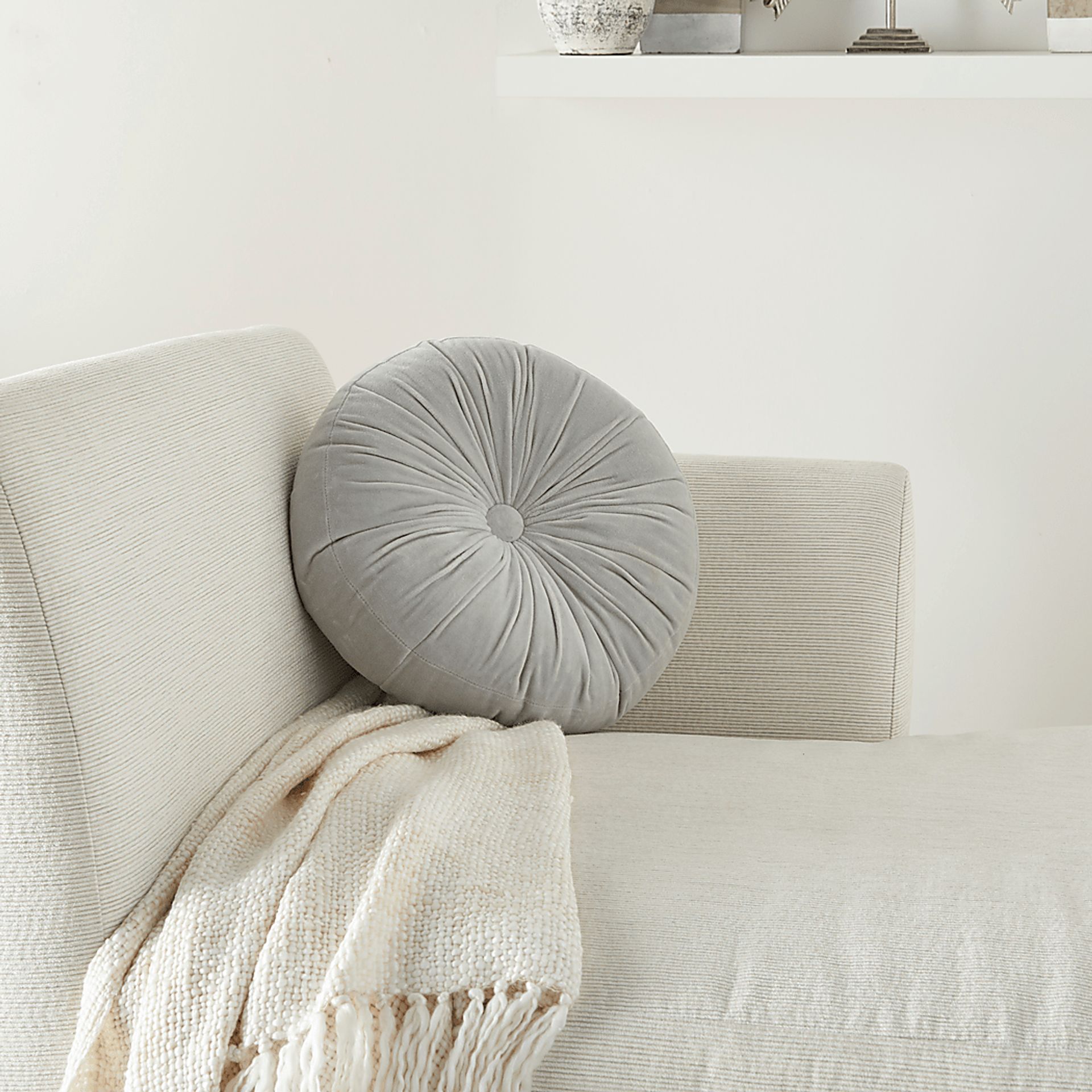 Helio Light Gray Accent Pillow - Image 3
