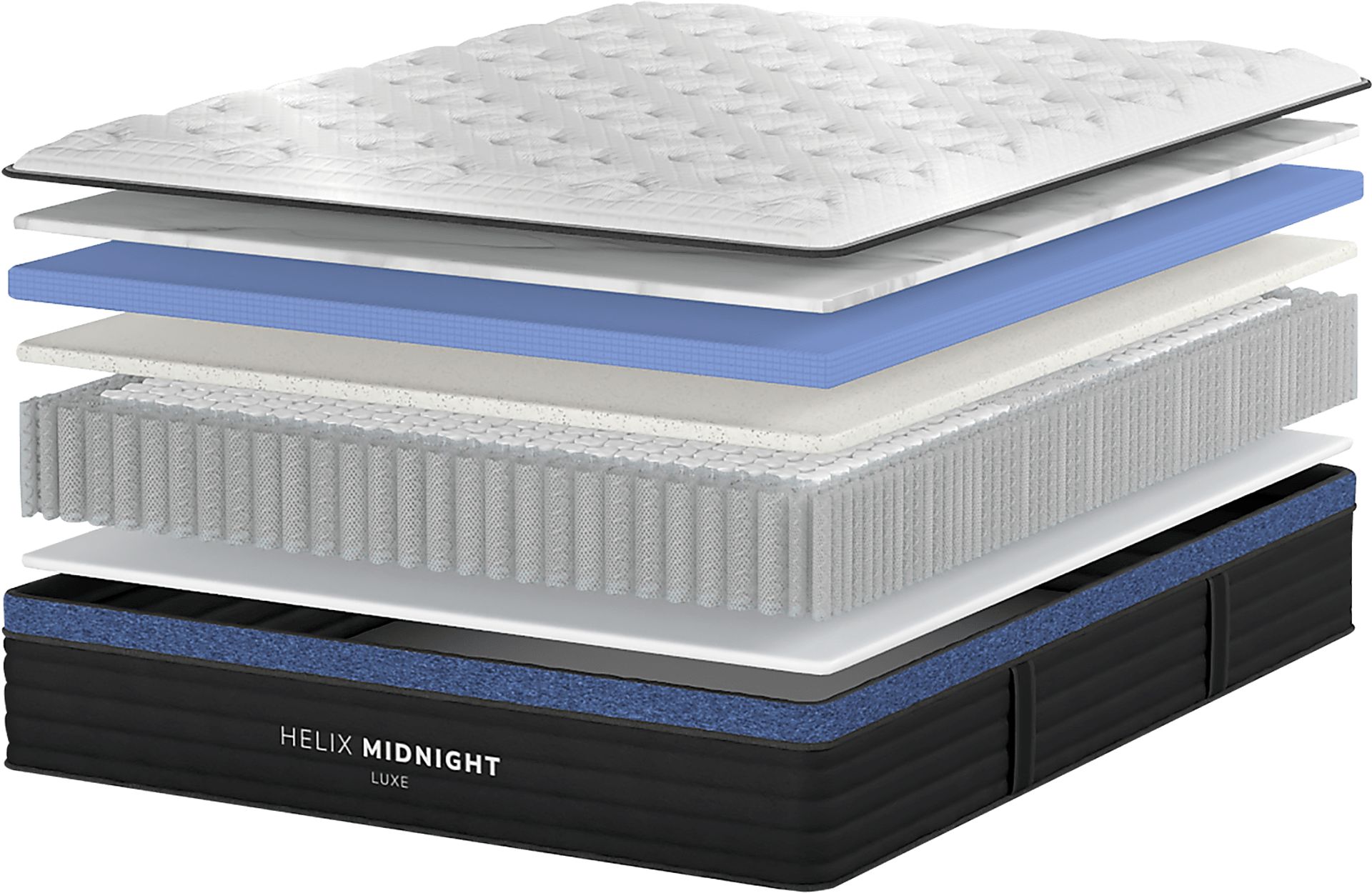 Helix Midnight Luxe Split King Mattress Set with Head Up Only Base - Image 3