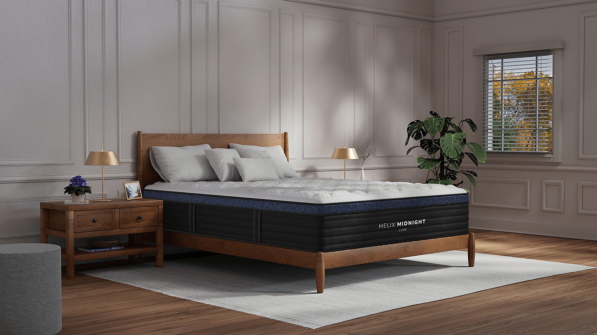 Helix Midnight Luxe Split King Mattress Set with Head Up Only Base - Image 5