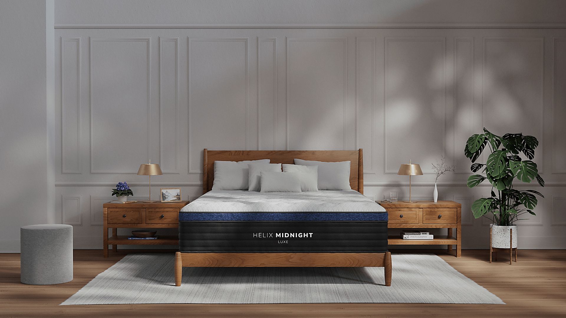 Helix Midnight Luxe Split King Mattress Set with Head Up Only Base - Image 6