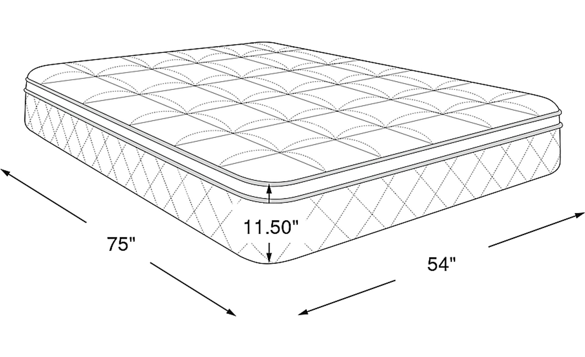Dimension Image. Please refer to the Dimension Tab on this page for dimension details.