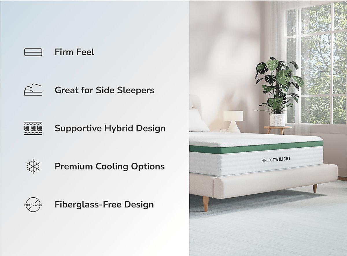 Helix Twilight Split King Adjustable Mattress Set | Rooms to Go