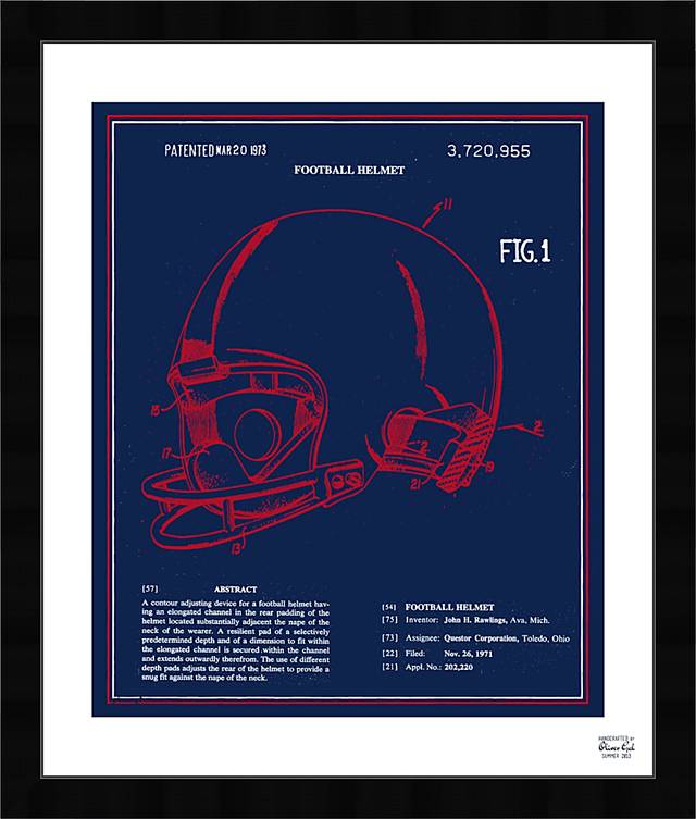 Helmet Blueprint I Blue Artwork - Thumbnail - Image 1