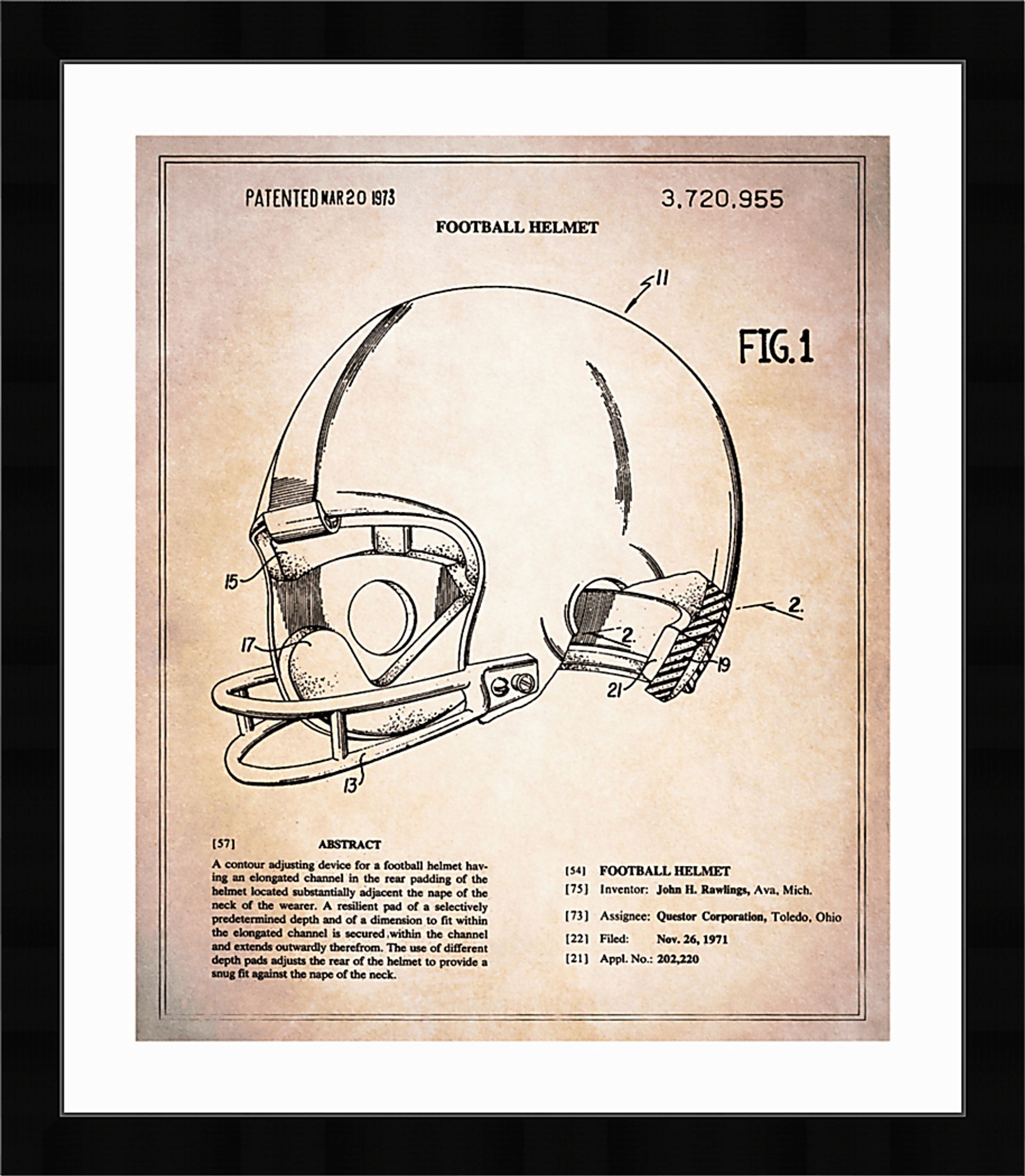Helmet Blueprint II Beige Artwork - Image 1